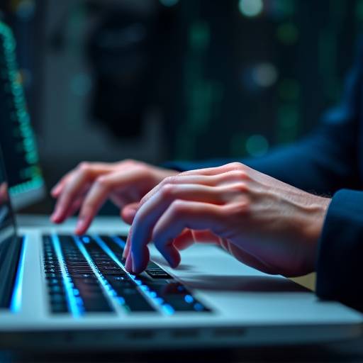 A close-up of hands coding during a cybersecurity workshop, highlighting the focus on practical skills